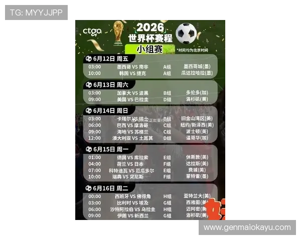 2026年世界杯在哪些国家举办及具体比赛时间安排解析